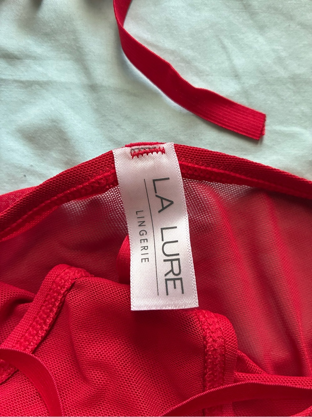 Santa Baby Red Two-Piece Lingerie Set - Picture 7 of 8